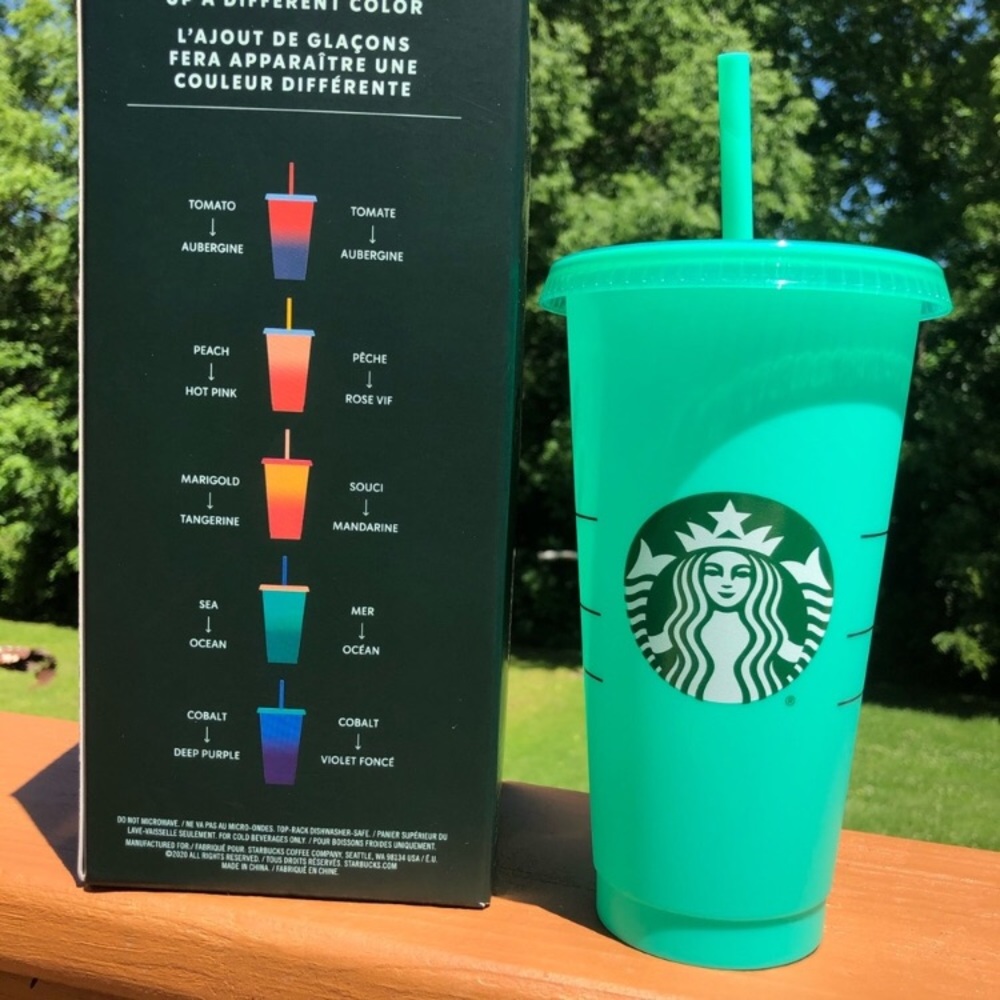 Starbucks 2020 Teal Color Changing Cups ☀️